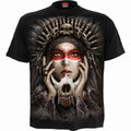 Spiral Unisex T-Shirt: Cry Of The Wolf (Black) (Back Print)