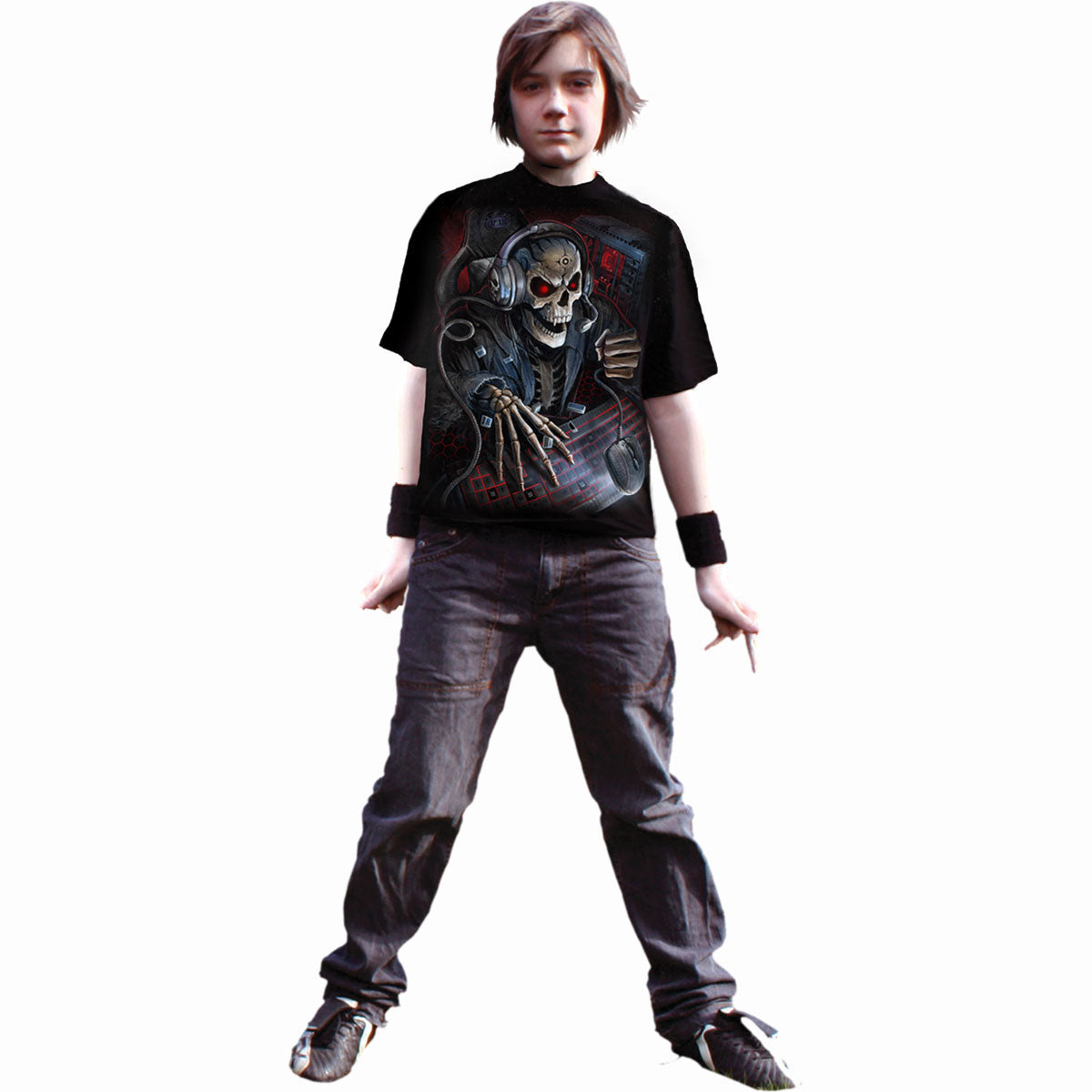Spiral Kids T-Shirt: PC Gamer (Black) (Back Print)
