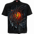 Spiral Unisex T-Shirt: Steampunk Skull (Black) (Back Print)