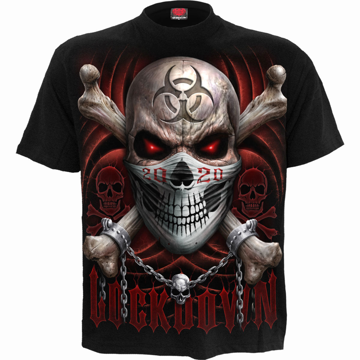 Spiral Unisex T-Shirt: Lockdown 2020 (Black) (Back Print)