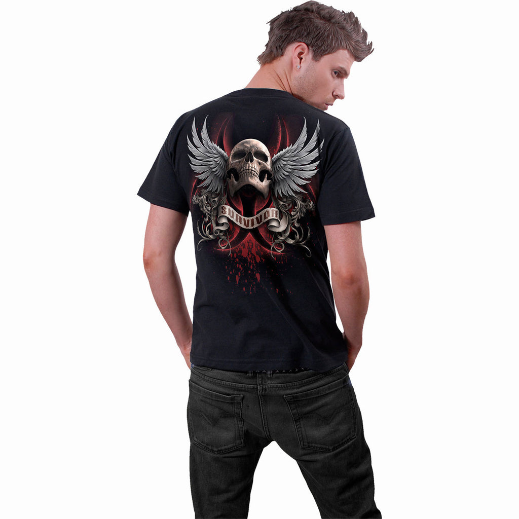 Spiral Unisex T-Shirt: Lockdown 2020 (Black) (Back Print)