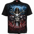 Spiral Unisex T-Shirt: Ride Free (Black) (Back Print)