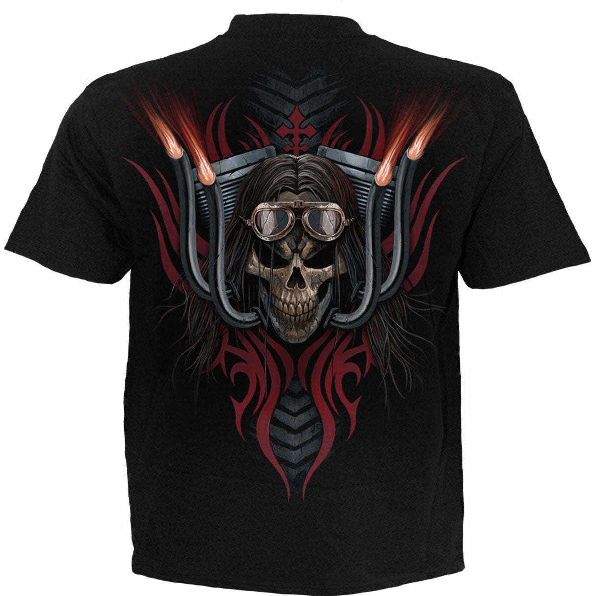 Spiral Unisex T-Shirt: Ride Free (Black) (Back Print)