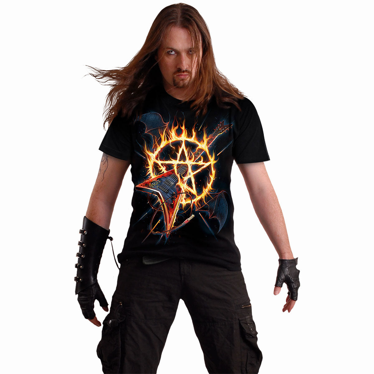 Spiral Unisex T-Shirt: Hot Metal (Black)