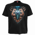 Spiral Unisex T-Shirt: Cyber Skin (Black) (Back Print)