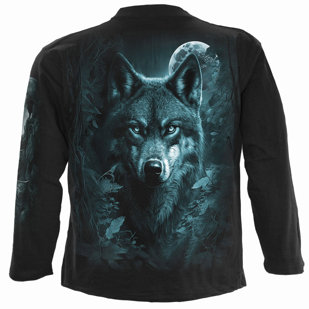 Spiral Unisex Long Sleeve T-Shirt: Forest Guardians (Black) (Back Print)