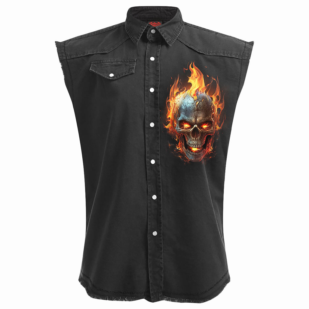 Spiral Unisex Worker Shirt: Night Rider (Black) (Back Print)
