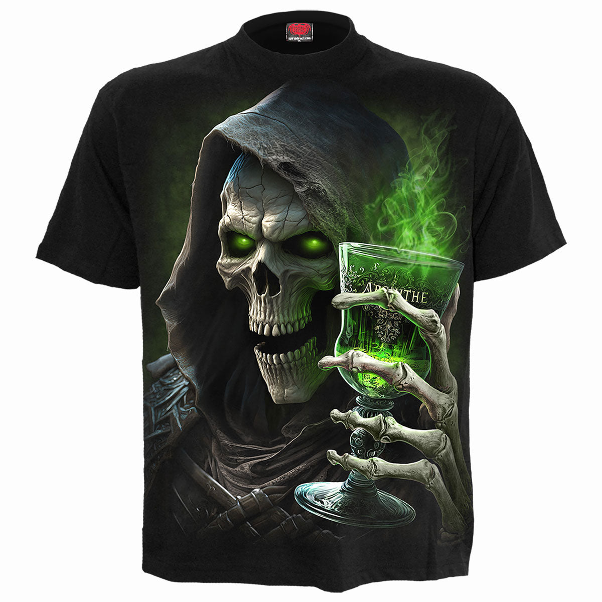 Spiral Unisex T-Shirt: The Green Fairy (Black) (Back Print)