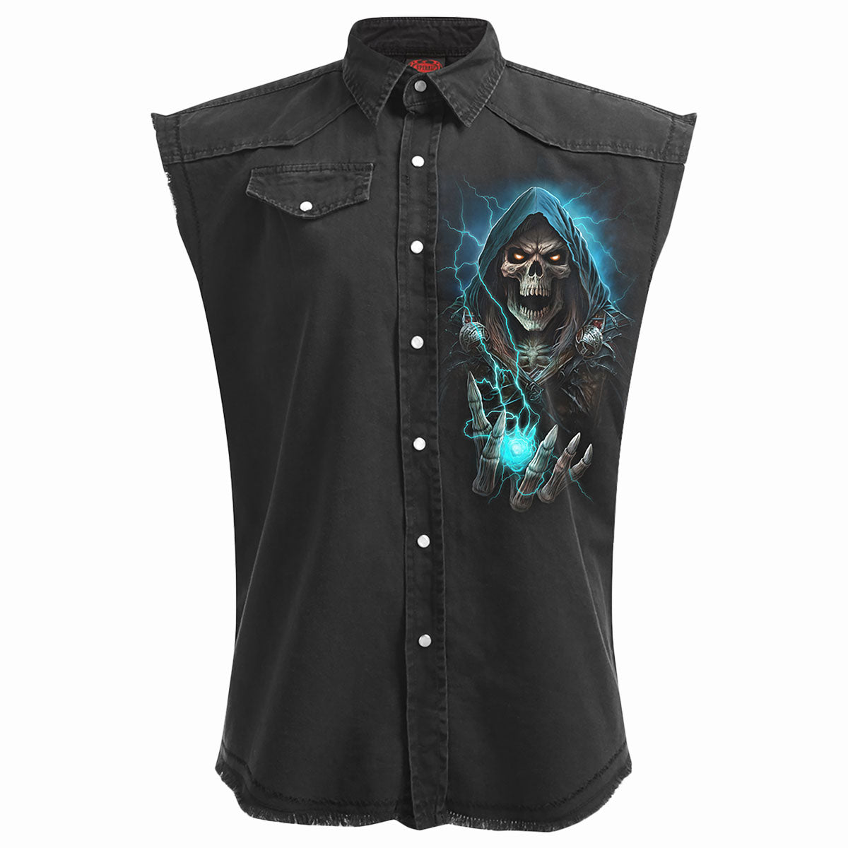 Spiral Unisex Worker Shirt: Dead Metal (Black) (Back Print)