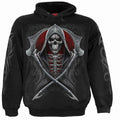 Spiral Unisex Pullover Hoodie: Reaper's Portal (Black) (Back & Sleeve Print)
