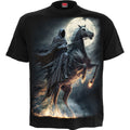 Spiral Unisex T-Shirt: Shadow Rider (Black) (Back Print)