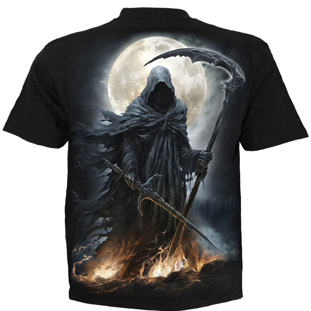 Spiral Unisex T-Shirt: Shadow Rider (Black) (Back Print)