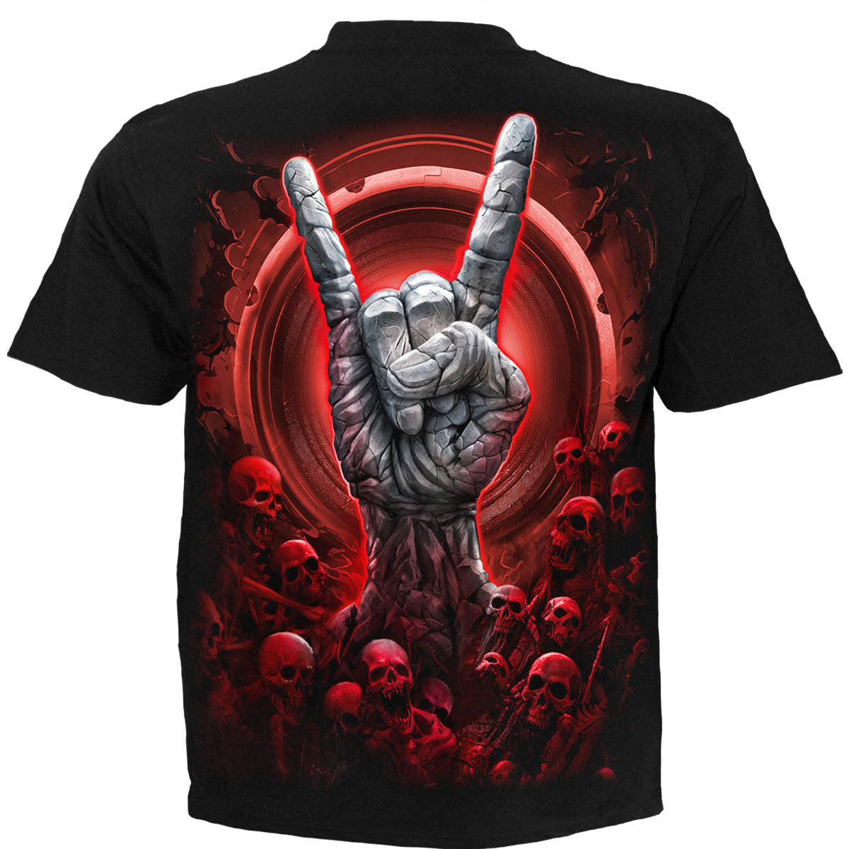 Spiral Unisex T-Shirt: Tomb Of Rock (Black) (Back Print)