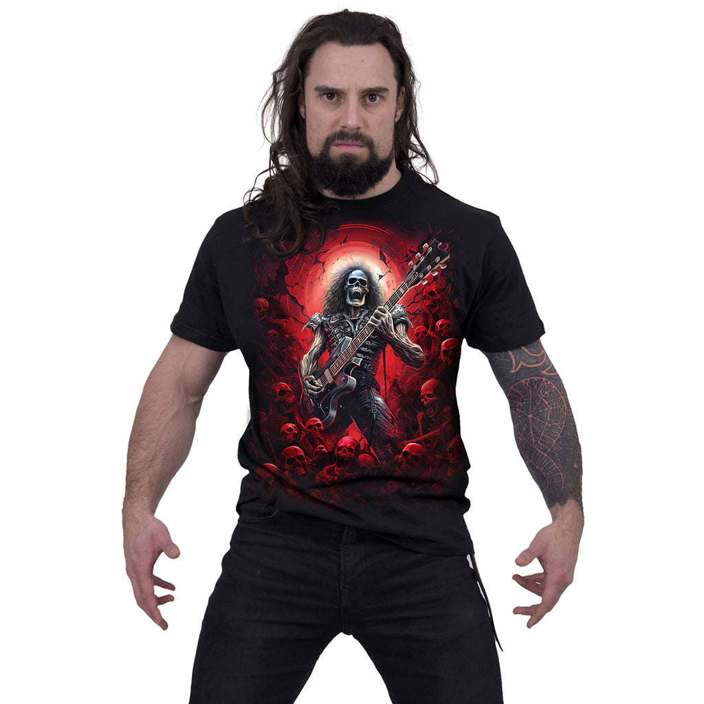 Spiral Unisex T-Shirt: Tomb Of Rock (Black) (Back Print)