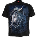 Spiral Unisex T-Shirt: Odin's Warrior (Black) (Back Print)