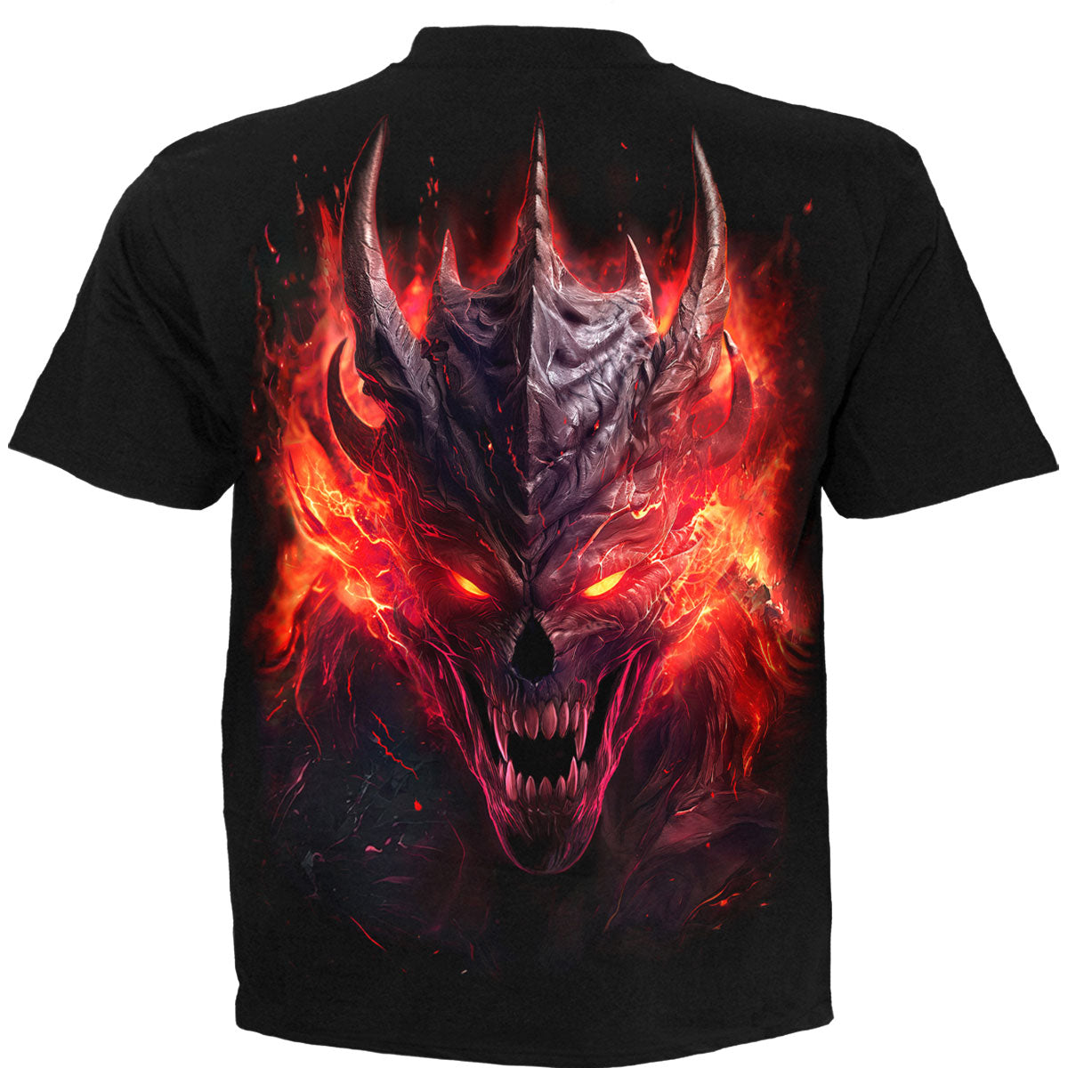 Spiral Unisex T-Shirt: Riff Burner (Black) (Back Print)