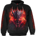 Spiral Unisex Pullover Hoodie: Riff Burner (Black) (Back & Sleeve Print)
