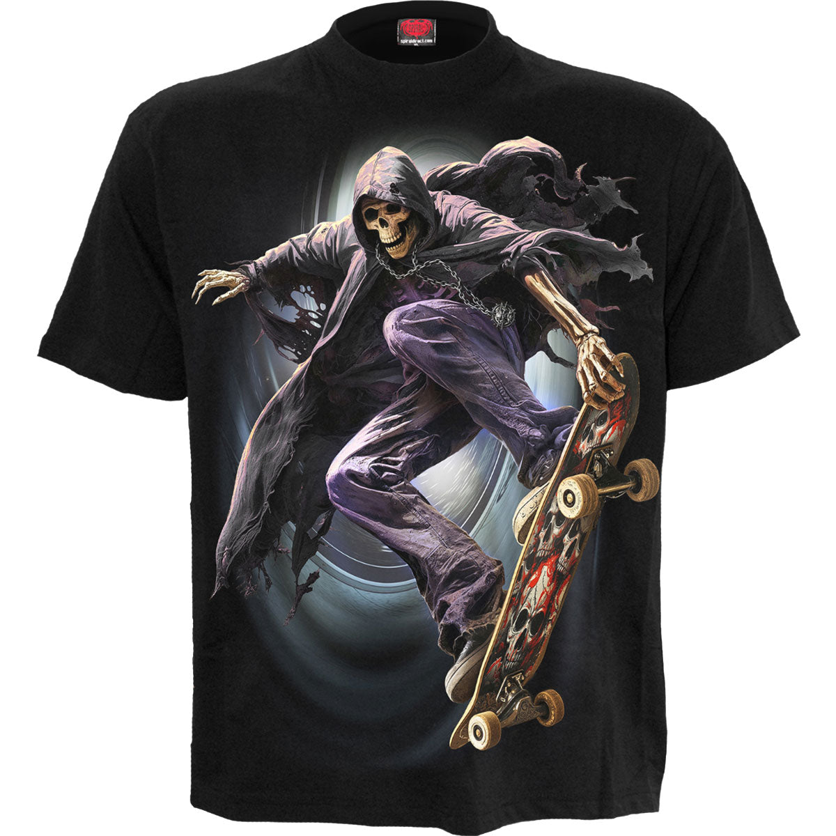 Spiral Kids T-Shirt: Soul Boarder (Black) (Back Print)