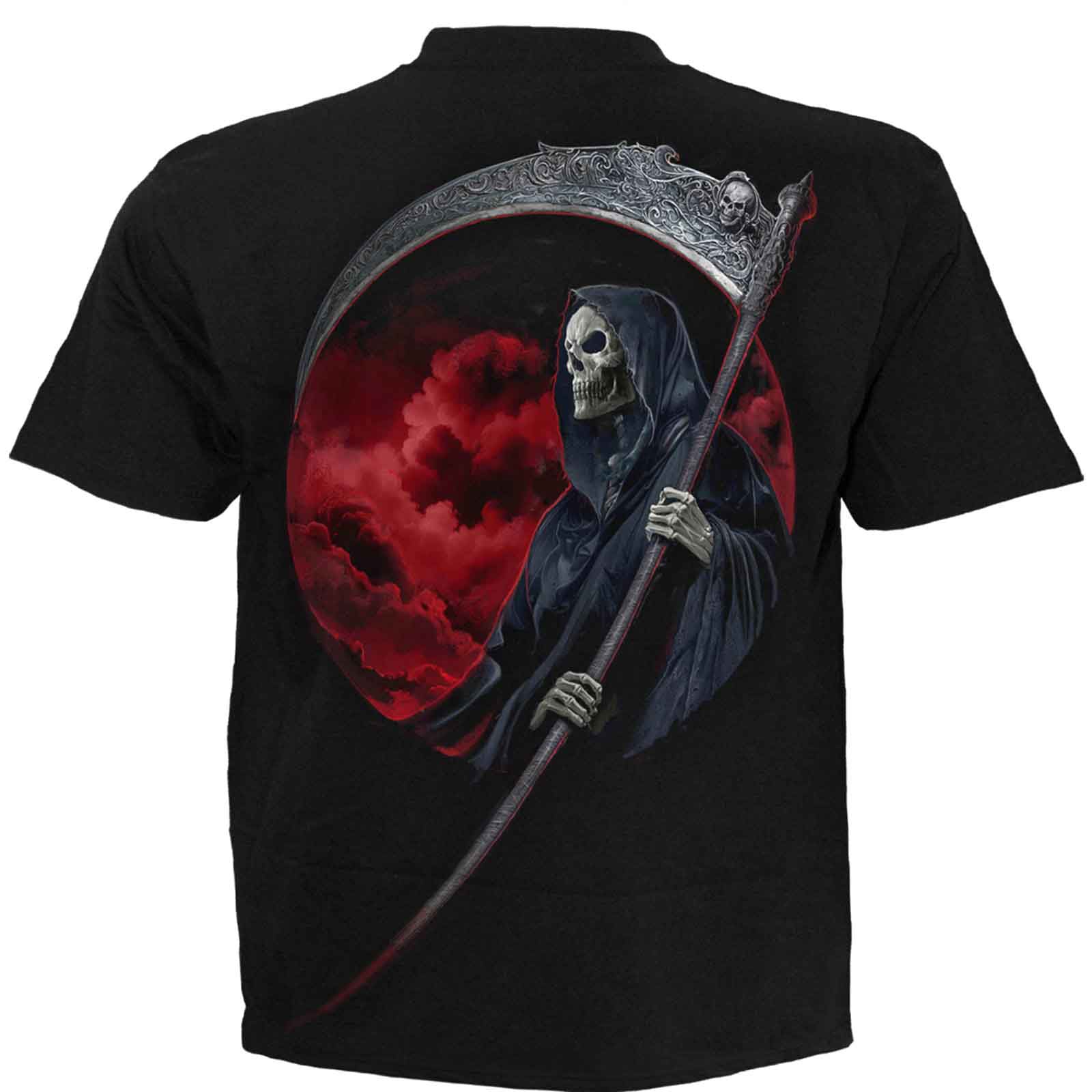 Spiral Unisex T-Shirt: Reaper Revenge (Black) (Back Print)