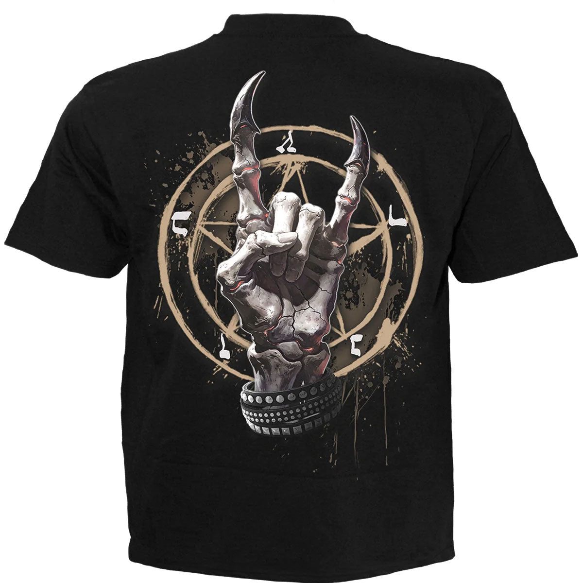 Spiral Unisex T-Shirt: Pure Metal (Black) (Back Print)