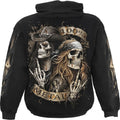 Spiral Unisex Pullover Hoodie: Pure Metal (Black) (Back & Sleeve Print)