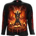 Spiral Unisex Long Sleeve T-Shirt: Skeletal Worship (Black) (Back & Sleeve Print) (MISSING PRICE)