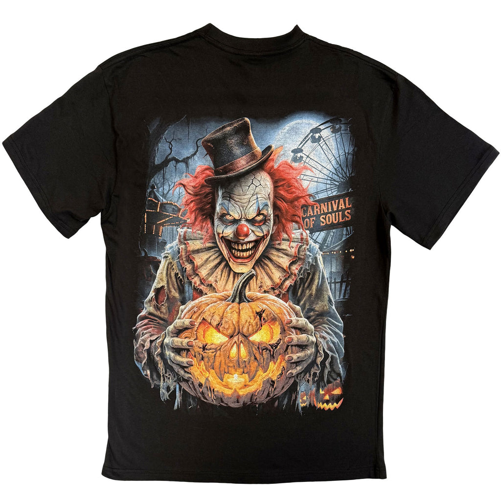 Spiral Unisex T-Shirt: Carnival of Souls (Black) (Back Print)