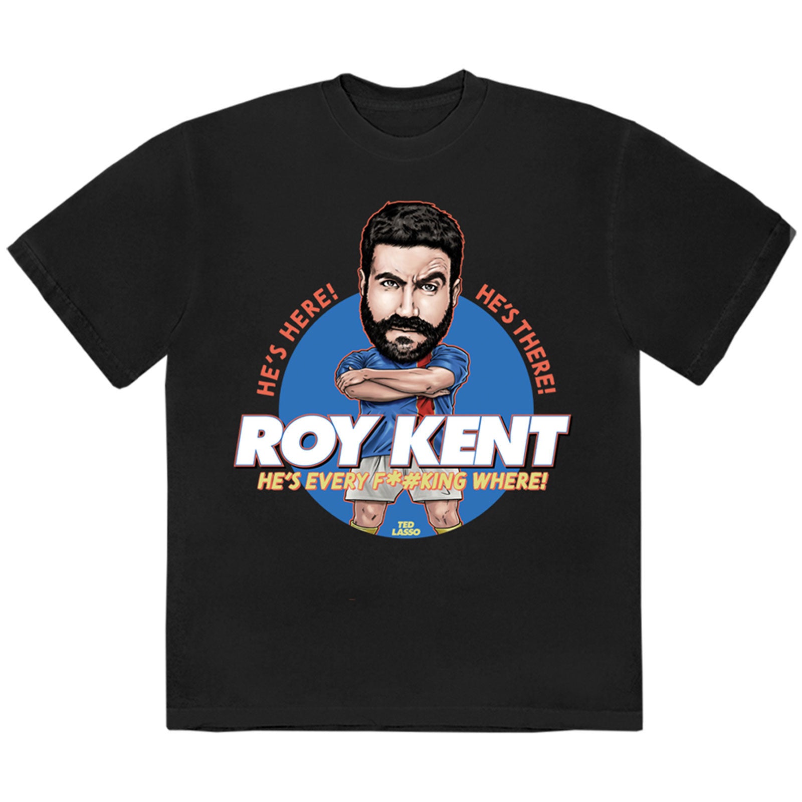 Ted Lasso Unisex T-Shirt: Roy Kent Cartoon (Charcoal Grey)
