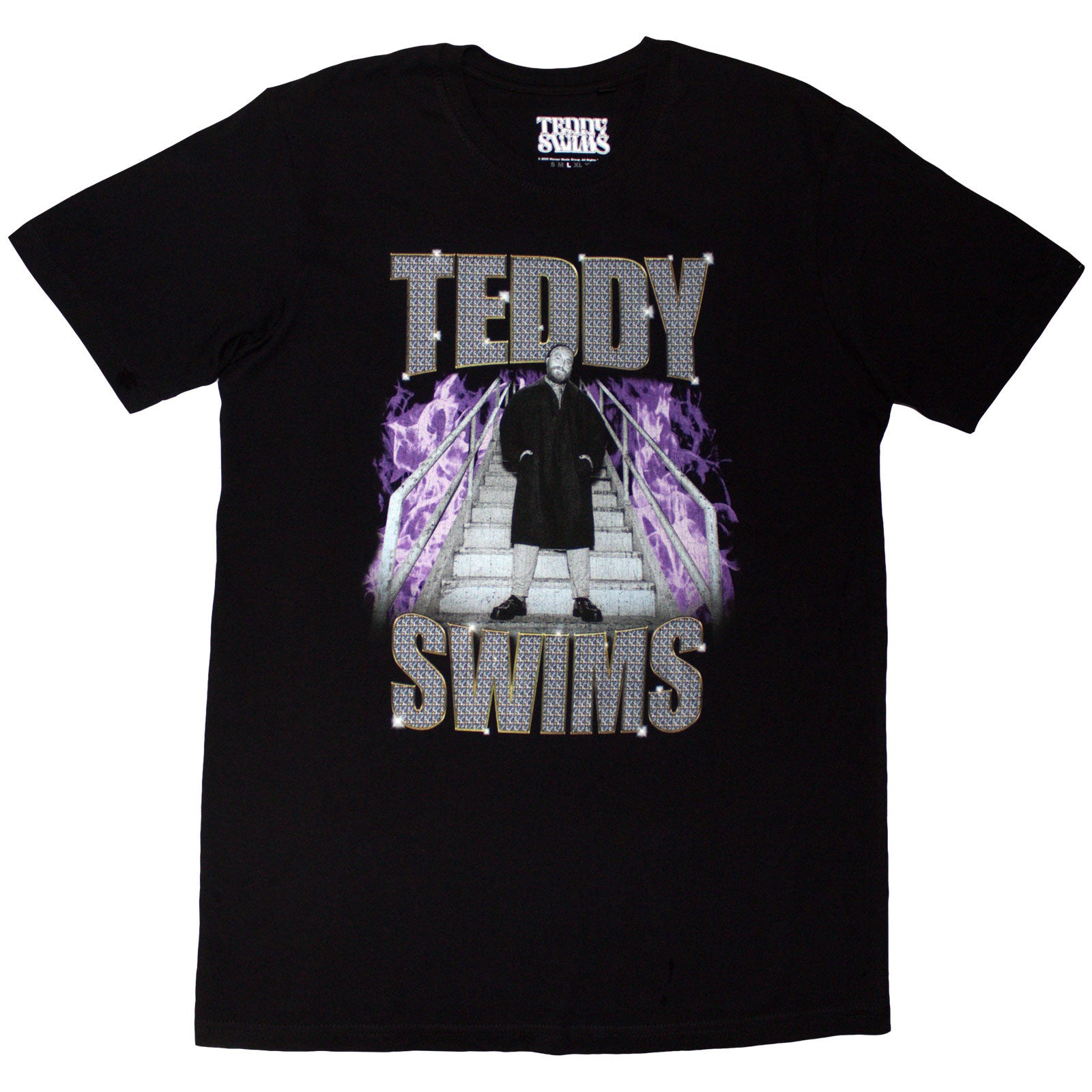 Teddy Swims Unisex T-Shirt: Retro Bootleg (Black)