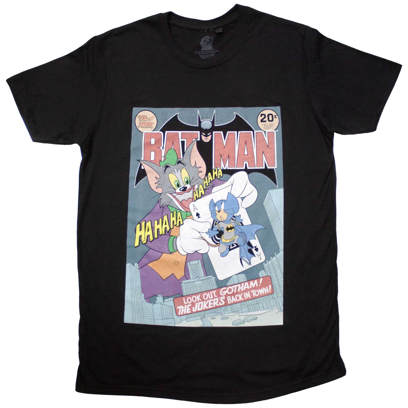Tom & Jerry Unisex T-Shirt: Batman Comic (Black)