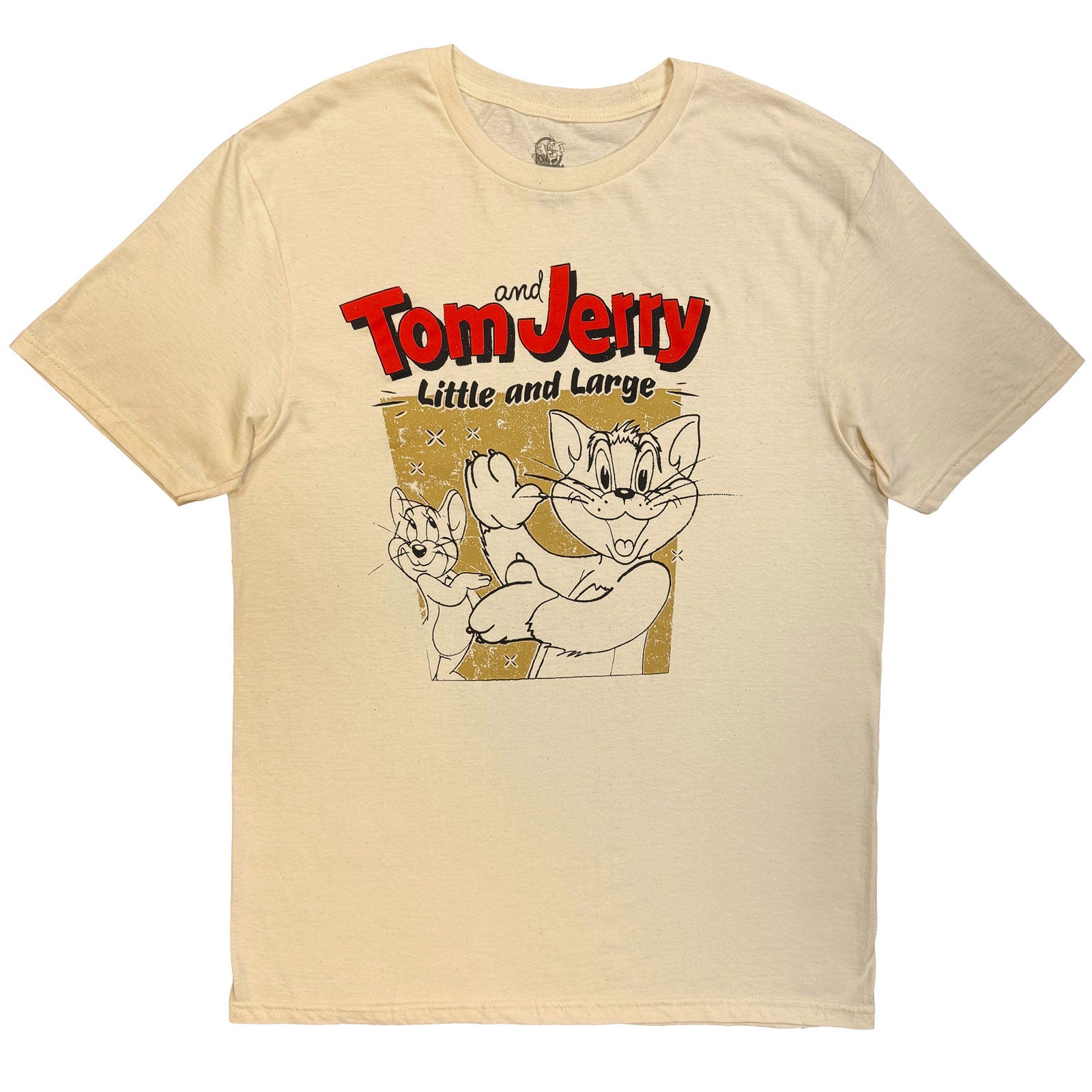 Tom & Jerry Unisex T-Shirt: Little & Large (Natural)