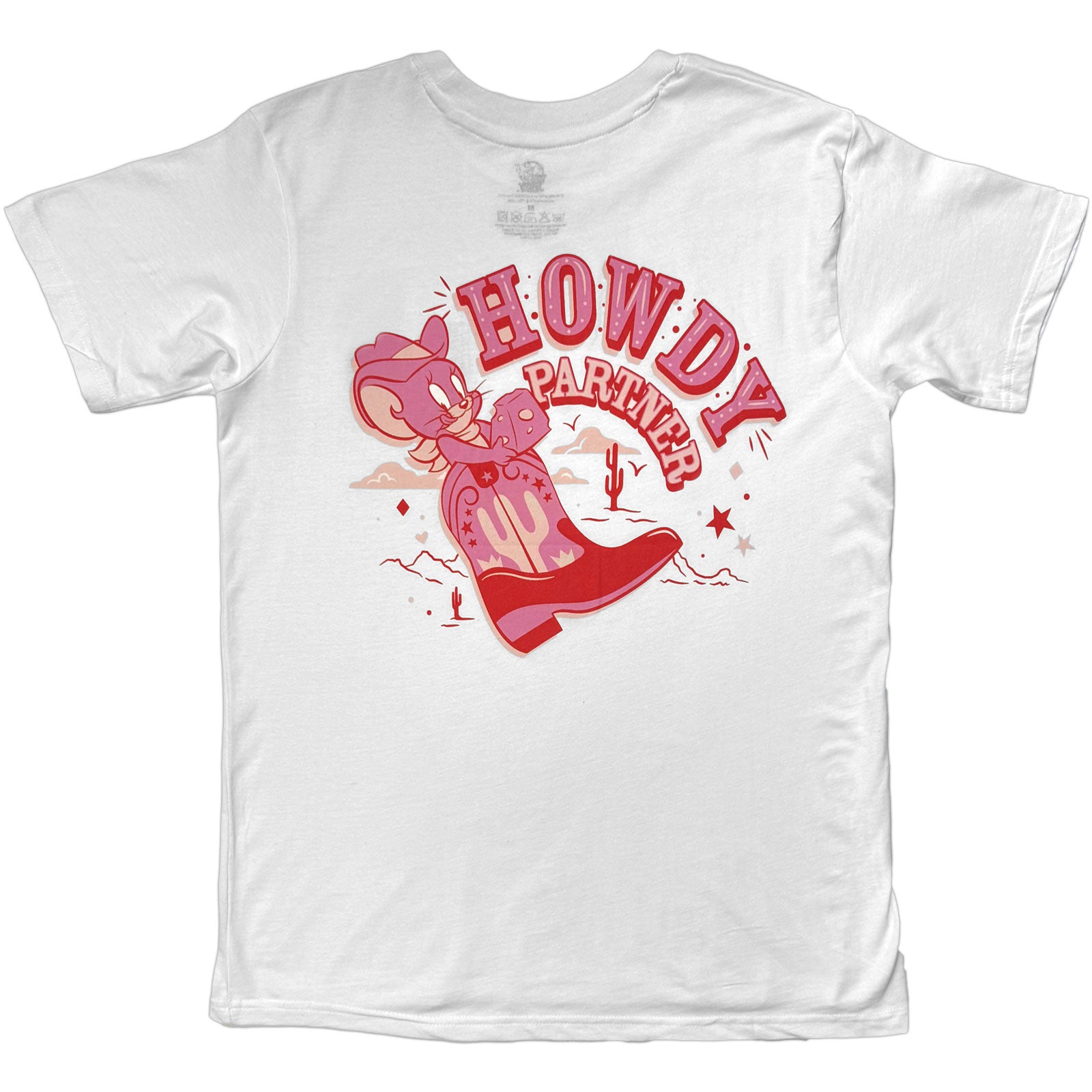 Tom & Jerry Unisex T-Shirt: Howdy Partner (White)