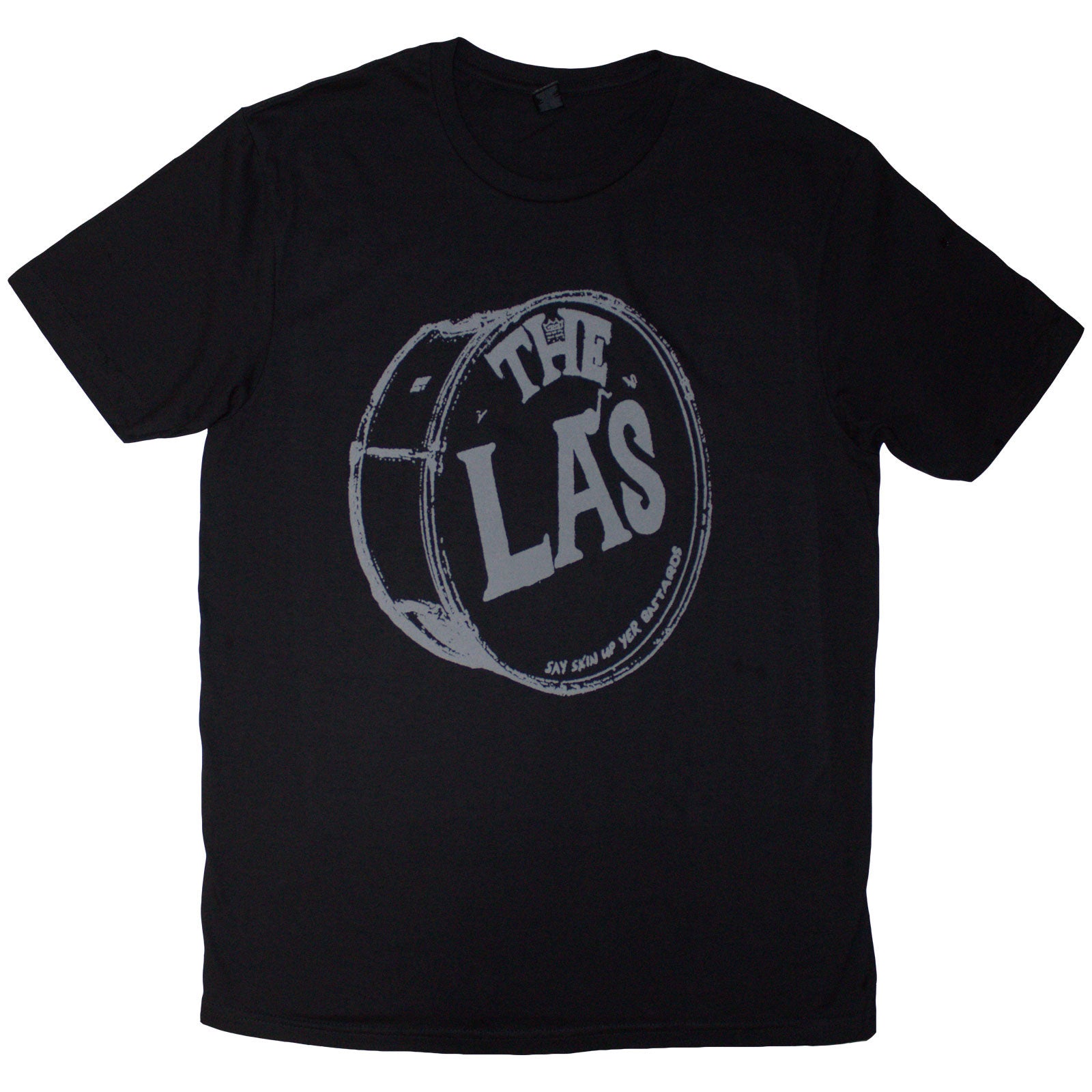 The LA's Unisex T-Shirt: Grey Drum Head Logo (Black)