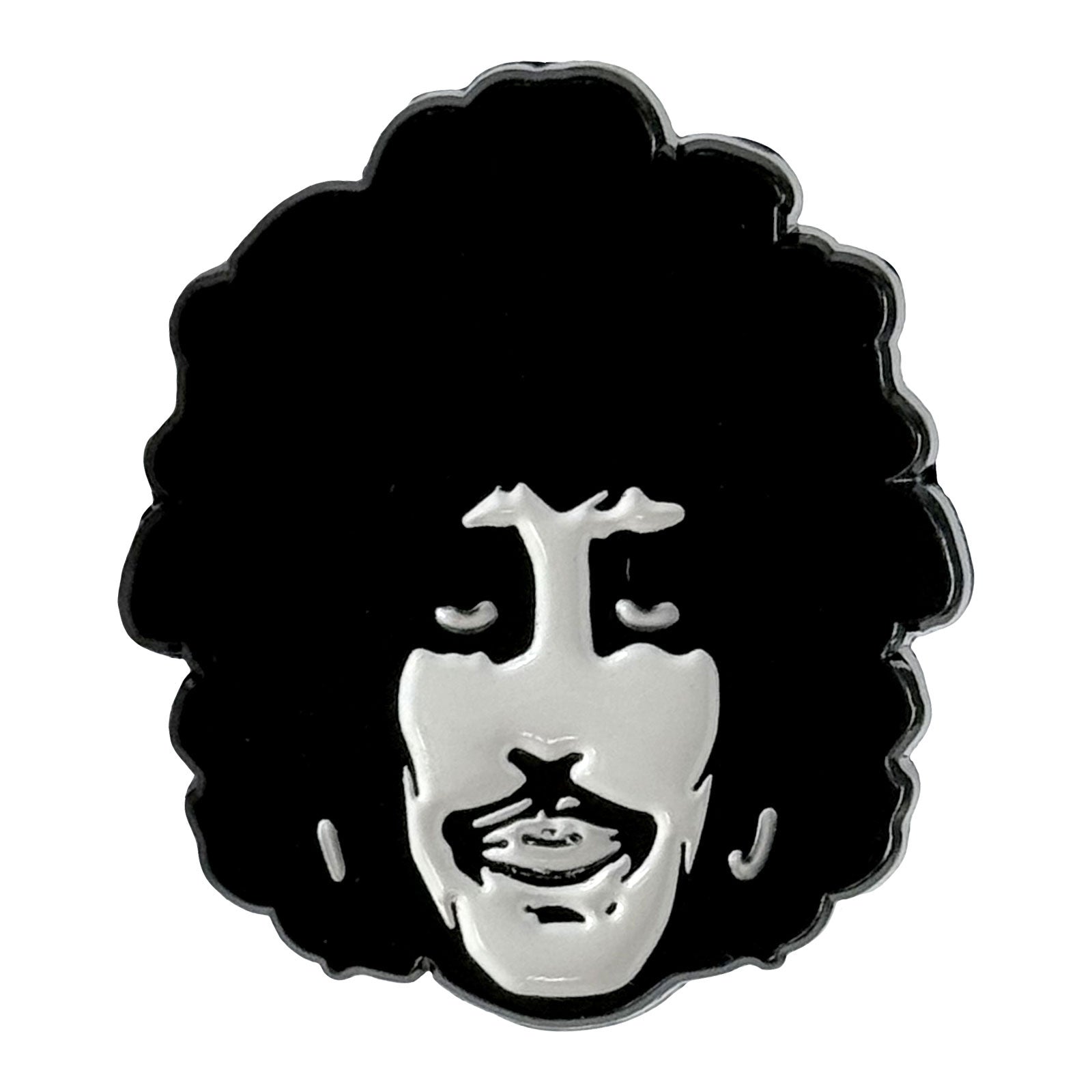 Thin Lizzy Pin Badge: Phil Portrait
