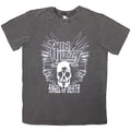 Thin Lizzy Unisex Stone Wash T-Shirt: Angel Of Death (Charcoal Grey)