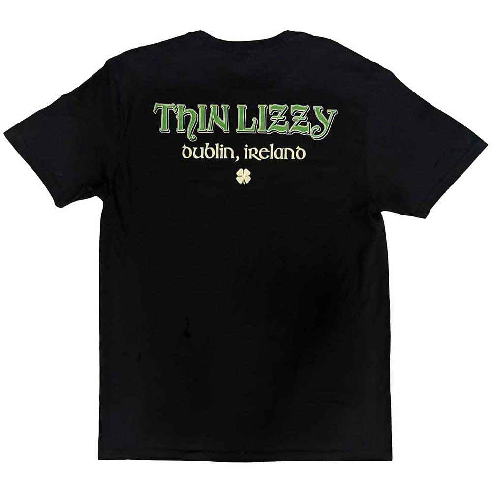 Thin Lizzy Unisex T-Shirt: Celtic Ring (Black) (Back Print)