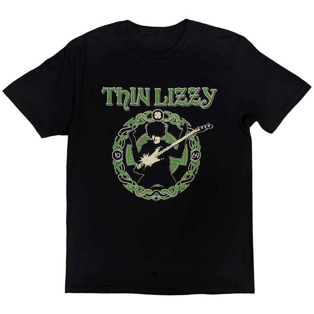 Thin Lizzy Unisex T-Shirt: Celtic Ring (Black) (Back Print)