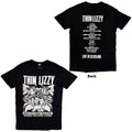 Thin Lizzy Unisex T-Shirt: Jailbreak Flyer Cleveland '76 (Black) (Back Print)