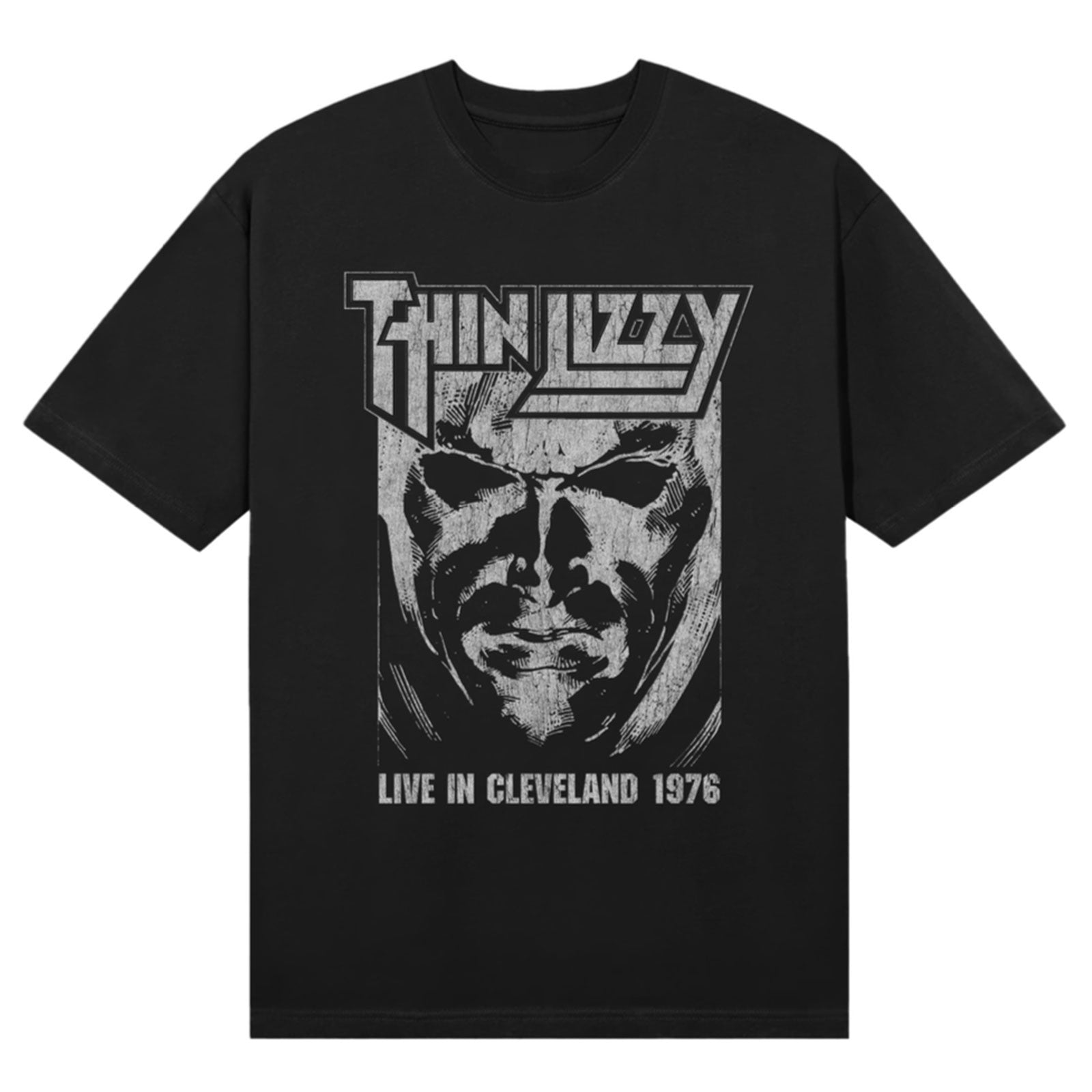 Thin Lizzy Unisex T-Shirt: Jailbreak Live In Cleveland '76 (Black)