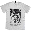 Thin Lizzy Unisex T-Shirt: Jailbreak Live In Cleveland '76 (White)