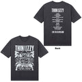 Thin Lizzy Unisex T-Shirt: Cleveland '76 Ticket (Black) (Back Print)