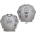 The Nightmare Before Christmas Unisex Long Sleeve T-Shirt: Pumpkin King (Grey) (Back Print & Embellished)