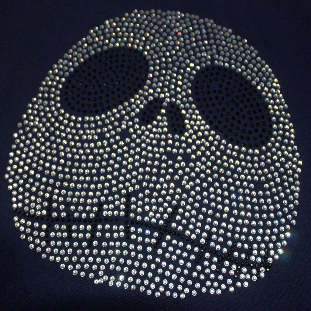 The Nightmare Before Christmas Unisex Long Sleeve T-Shirt: Rhinestone Jack (Navy Blue) (Embellished)