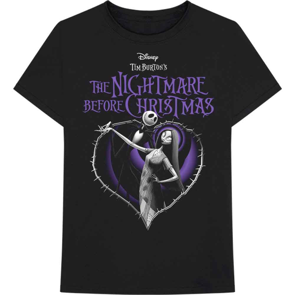 The Nightmare Before Christmas Unisex T-Shirt: Purple Heart (Black)