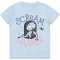 The Nightmare Before Christmas Kids Girls T-Shirt: Scream Queen (Light Blue)