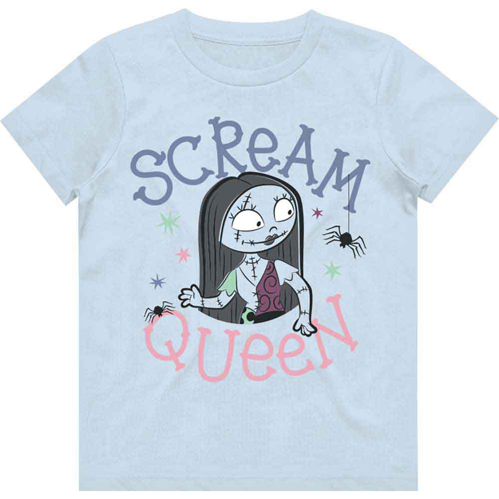 The Nightmare Before Christmas Kids Girls T-Shirt: Scream Queen (Light Blue)