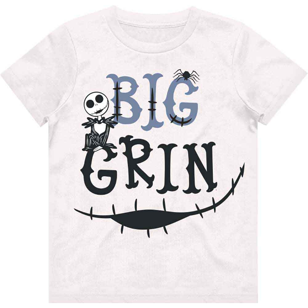 The Nightmare Before Christmas Kids T-Shirt: Big Grin (White)