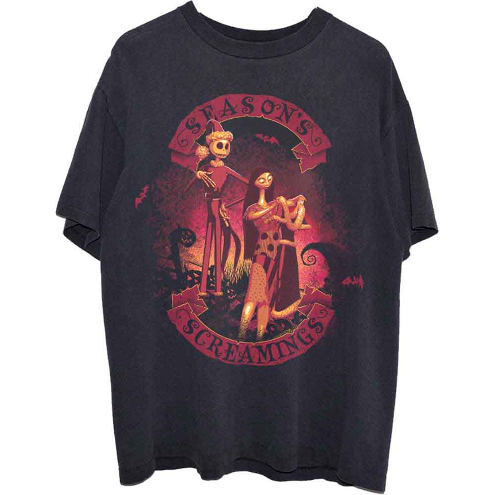 The Nightmare Before Christmas Unisex T-Shirt: Season's Screamings (Black)