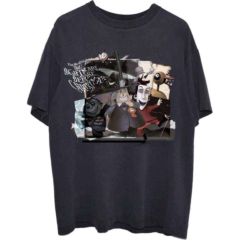 The Nightmare Before Christmas Unisex T-Shirt: Montage (Black)