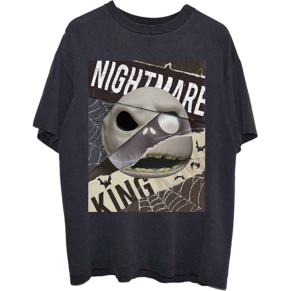 The Nightmare Before Christmas Unisex T-Shirt: Nightmare Skull (Black)